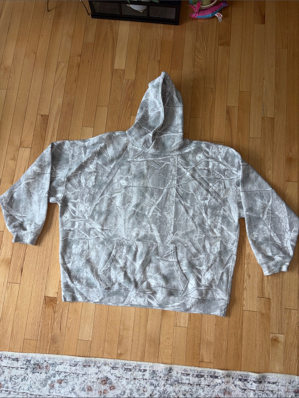 Abercrombie & Fitch Gray Camouflage Crewneck Hoodie
